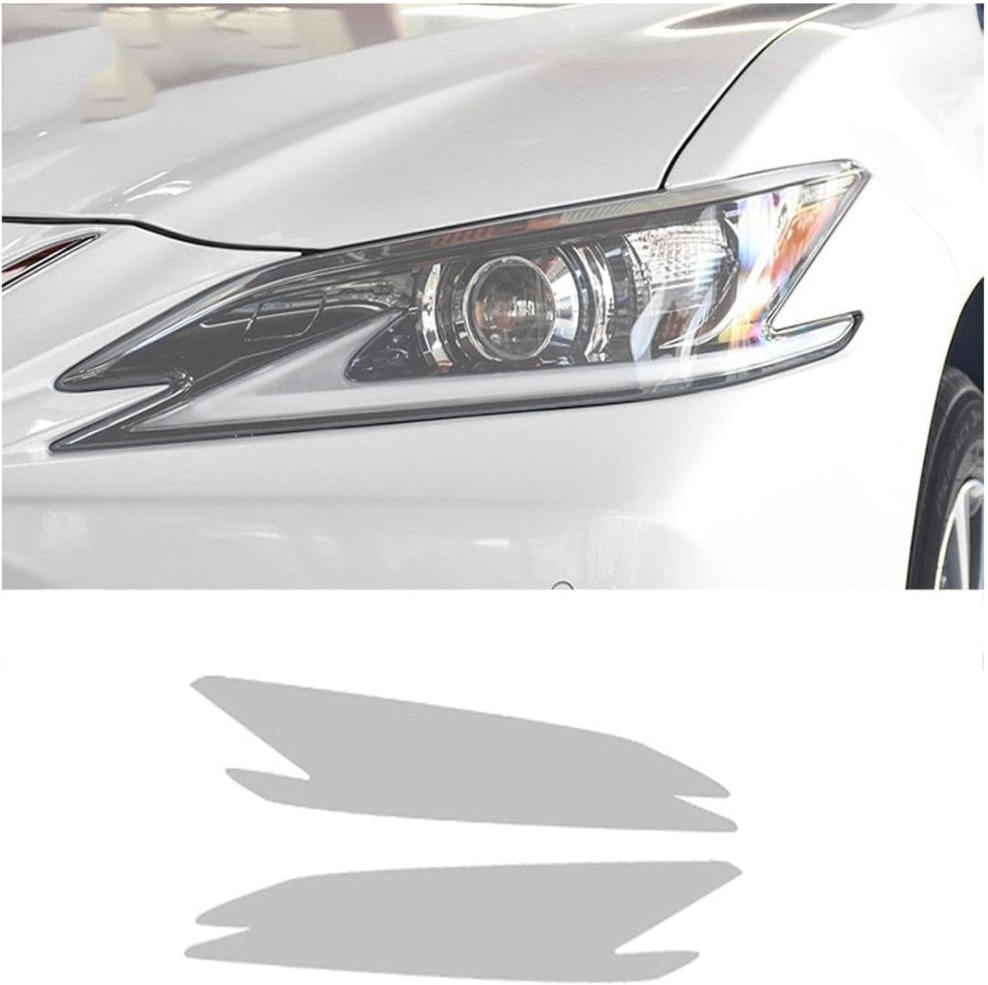 SamLng Car Front Light Film for Lexus XZ10 2018 2019 2020 Car Headlight Film Front Light Transparent Blackened Moulding Vinyl Protection Sticker Car Light Film