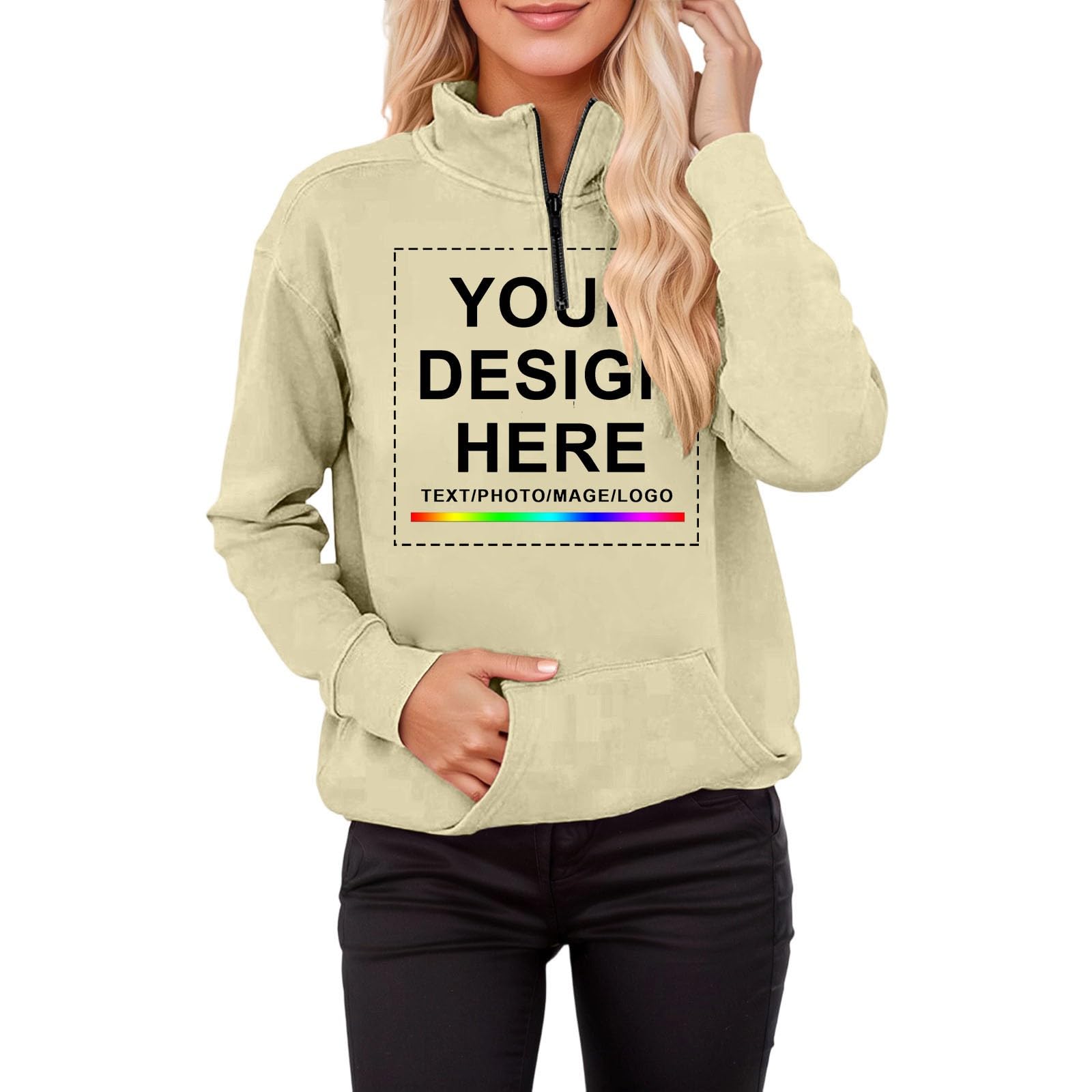 Sudadera con Capucha cómoda e Informal para Mujer, con Estampado de Letras en inglés