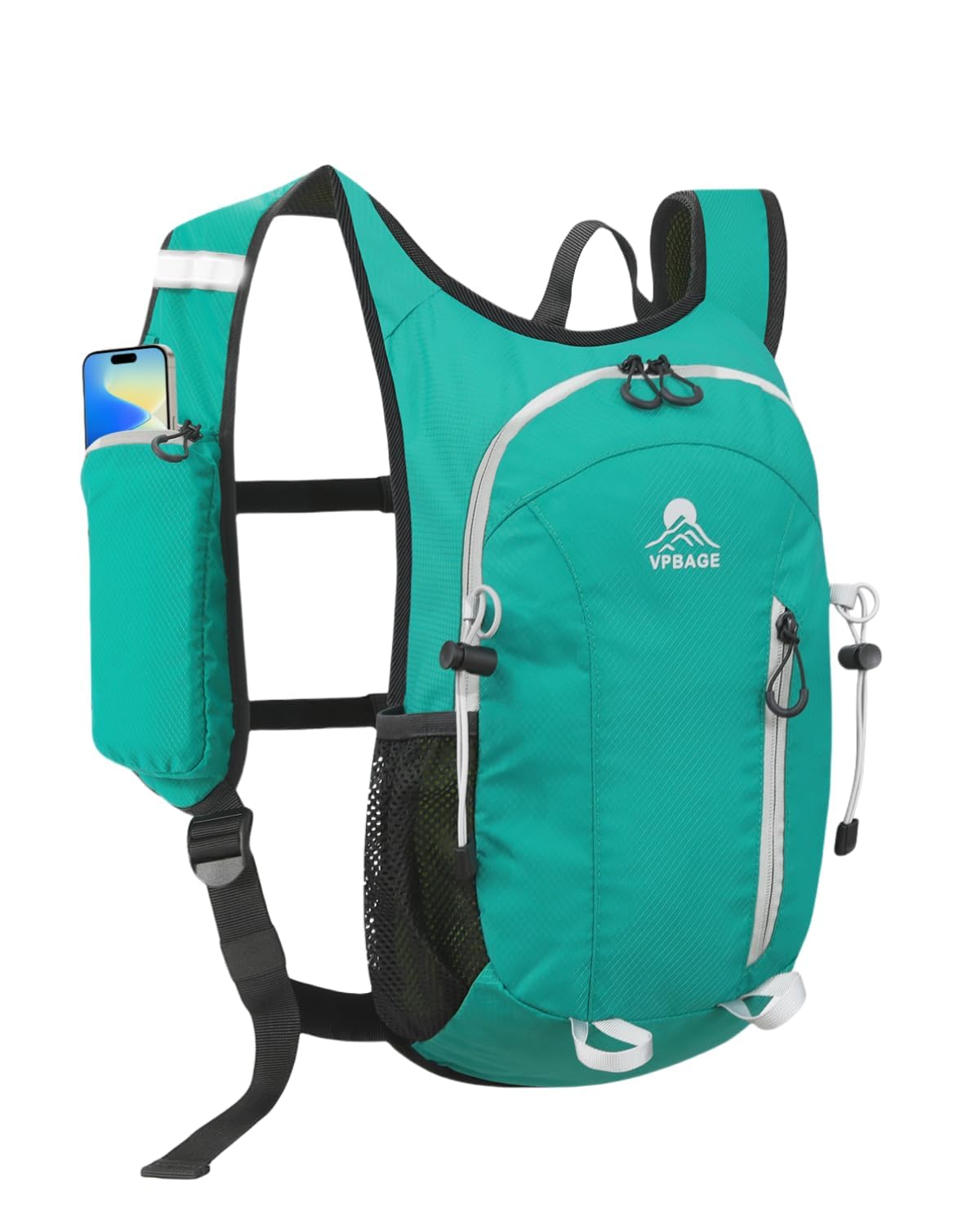 Foldable Small Hiking Backpack with 3 Strap Pockets – Lightweight 300D Spill-proof Daypack for Men Women – Packable Small Travel Backpack with Chest