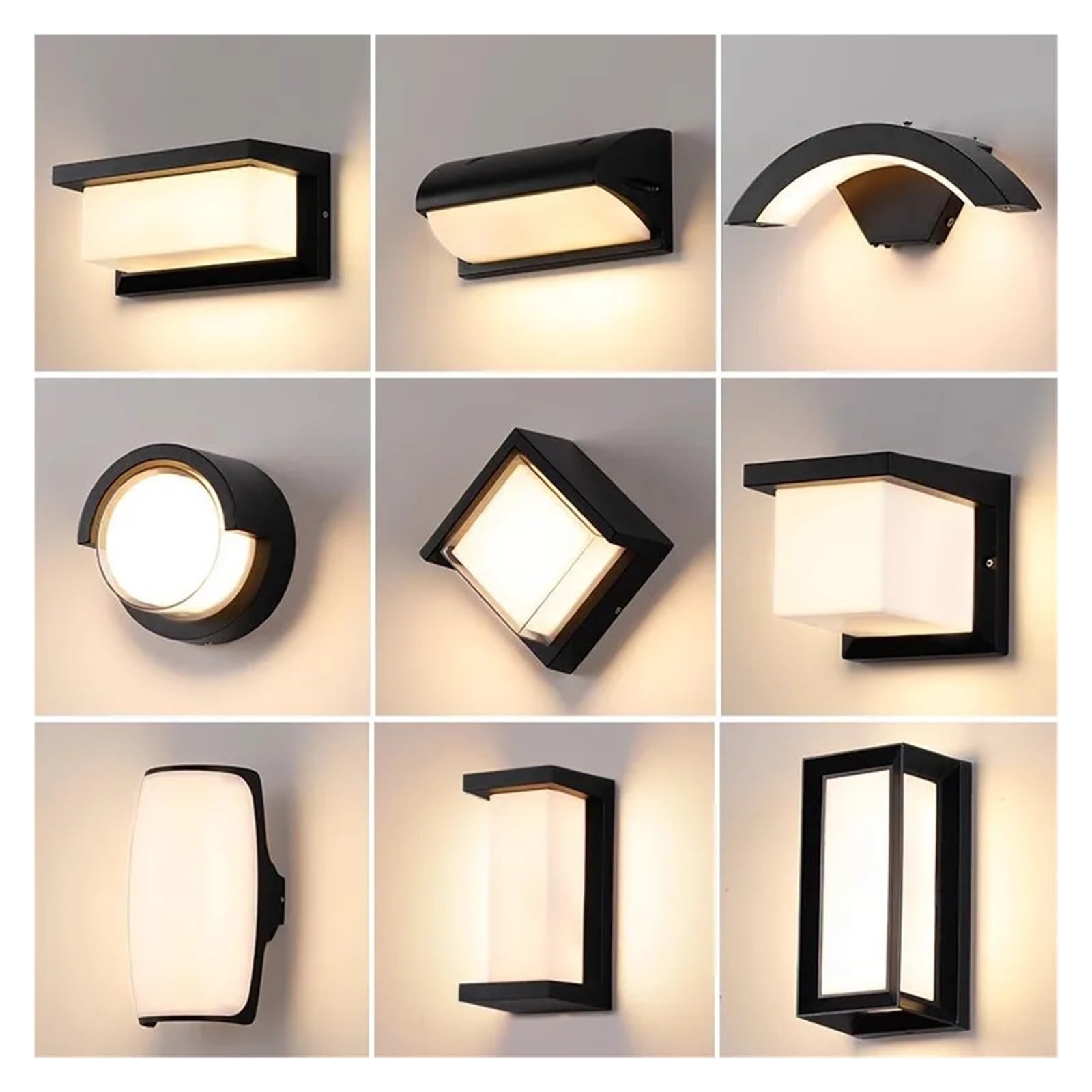 12-20W Wodoodporna zewnętrzna lampa ścienna LED z czujnikiem ruchu IP65 do oświetlenia ogrodu na balkonie na werandzie AC220V/12V/24V(Natural Light 4000K,N MOTION SENSOR_VOLTAGE DC24V 12W)