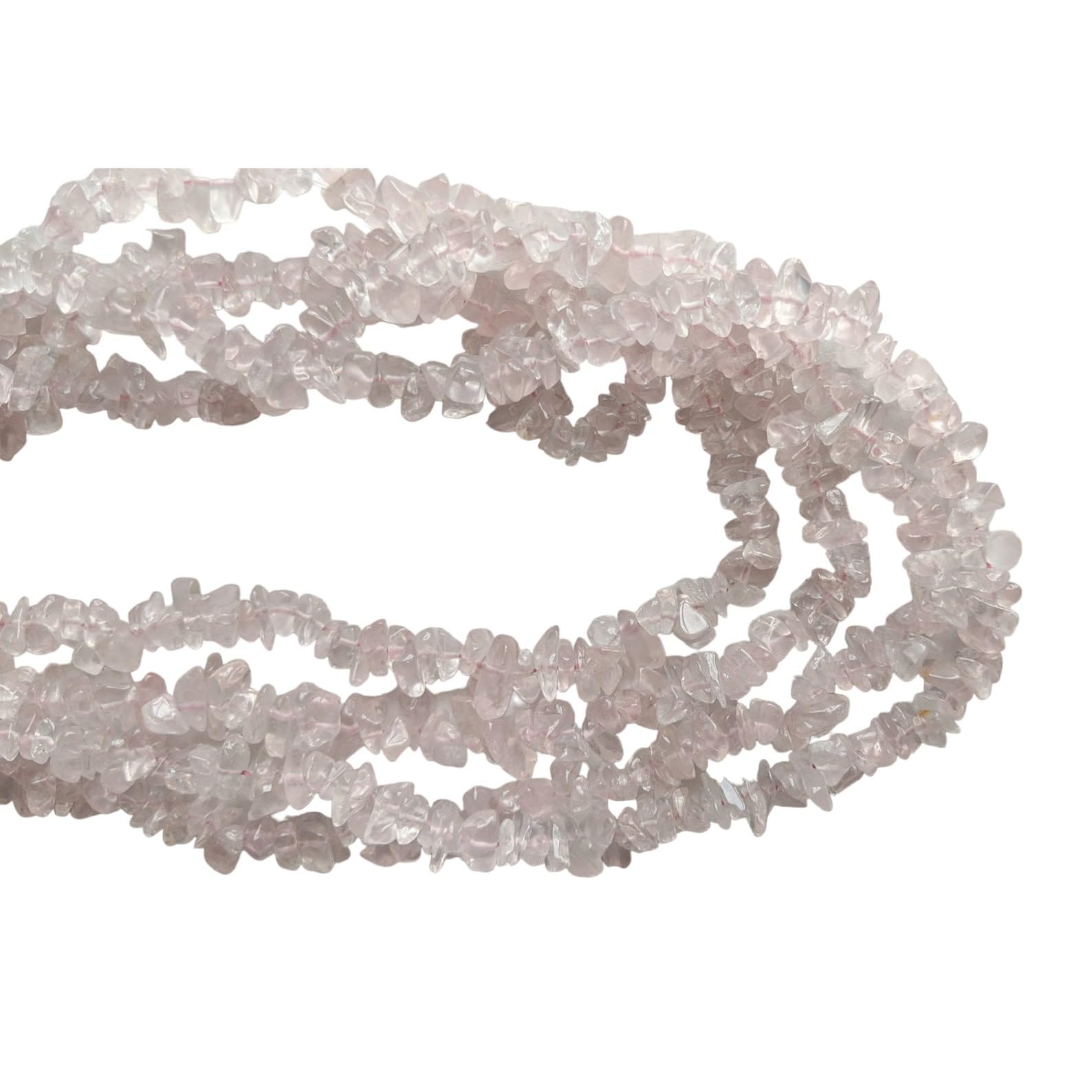 Copeaux polis de quartz rose pour femme de 4 à 7 mm : finissez-en avec les perles synthétiques