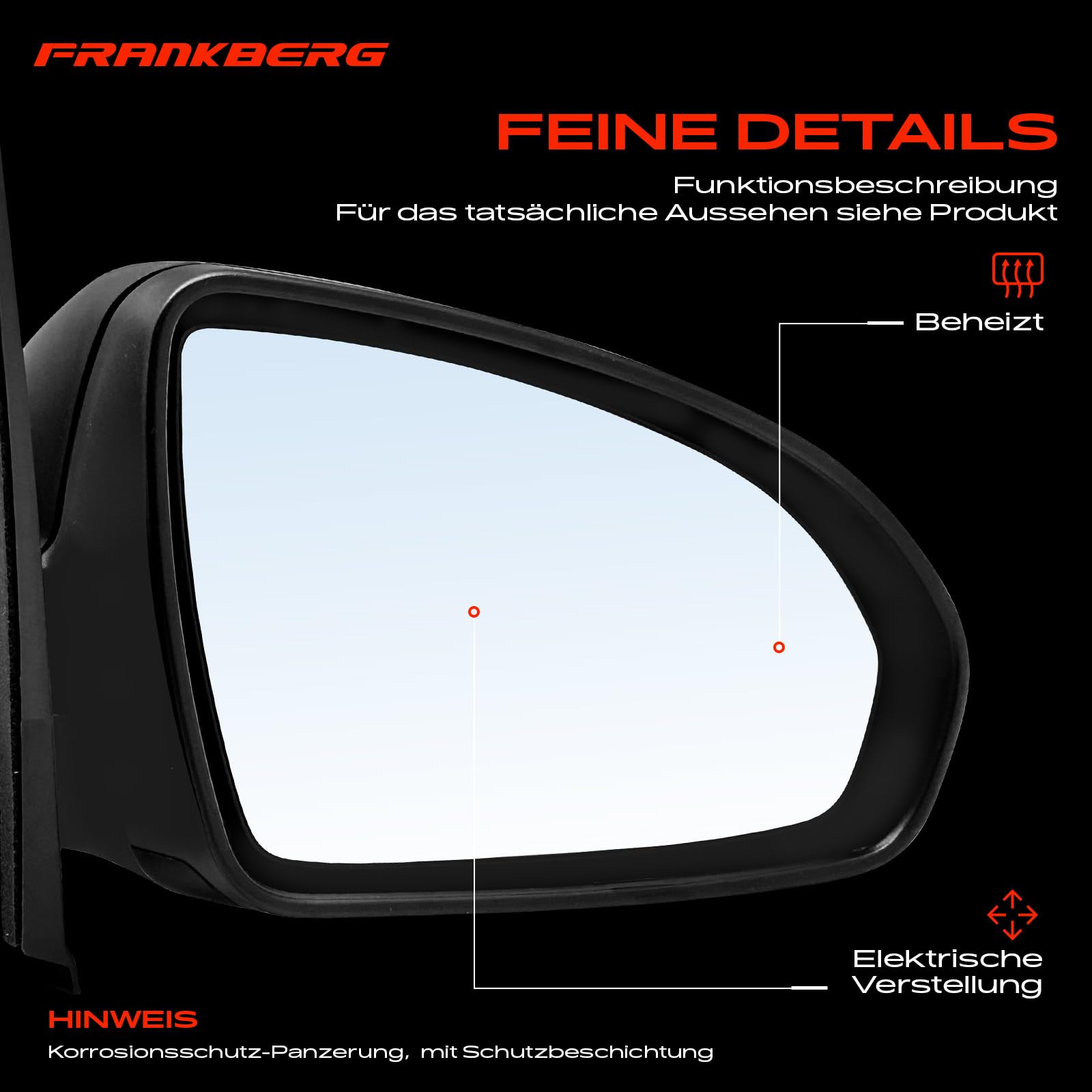 Frankberg Specchietto retrovisore esterno elettrico destro 4518100416C22A