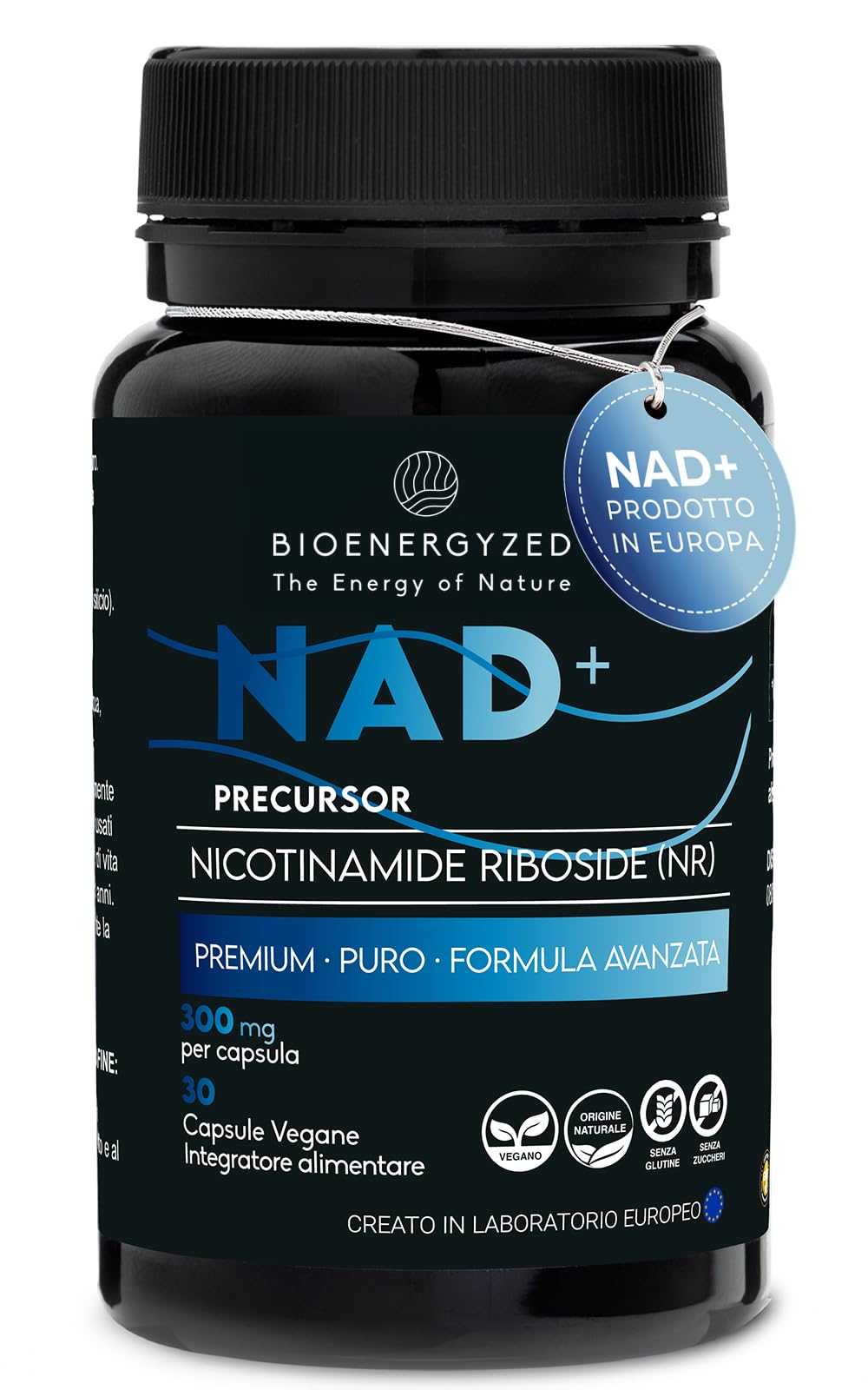 100% Nad Integratore Puro Alta Assorbibilità | Antietà | Sviluppato, Formulato e Prodotto in Europa | NAD+ Nicotinamide Riboside Power Shot | Dose massima Giornaliera, Grado Farmaceutico (30 Capsule)