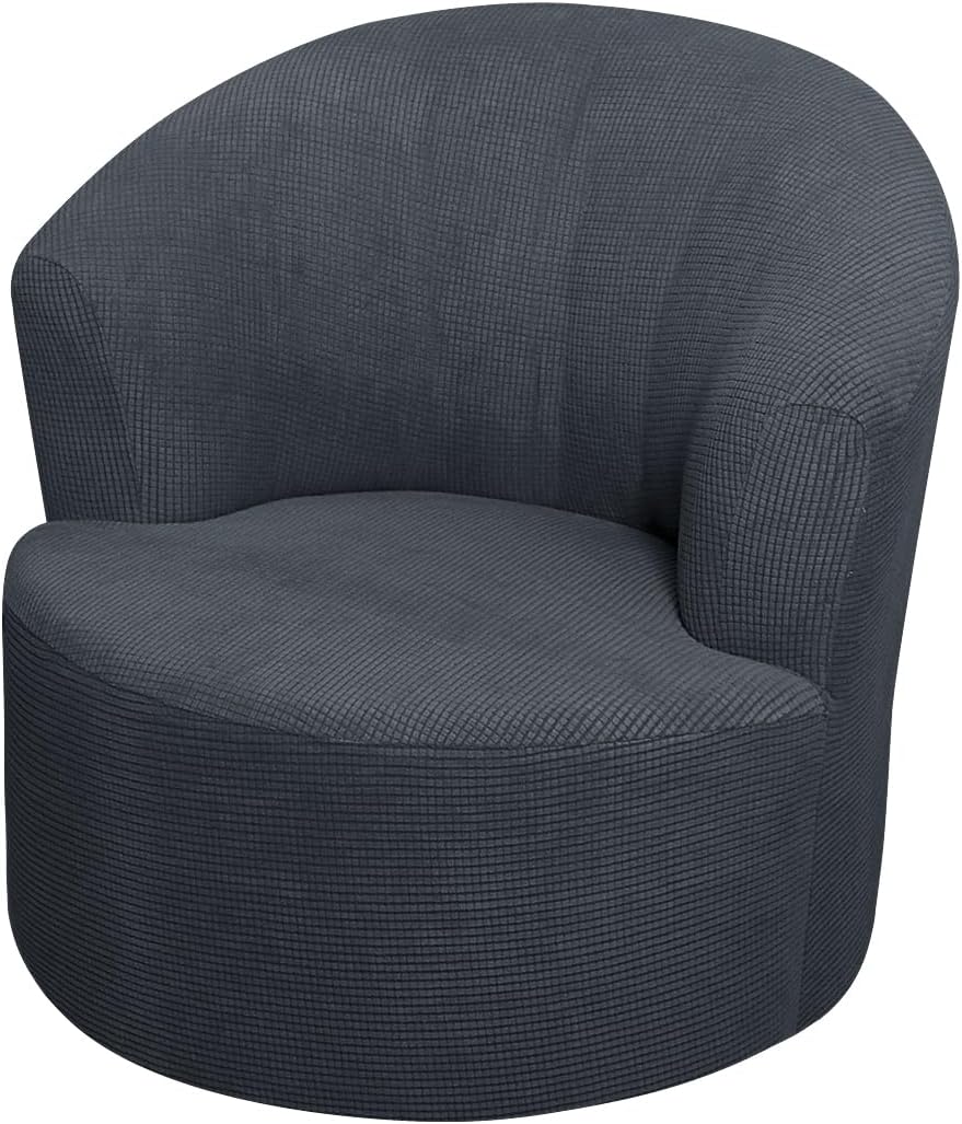 SFYZHMME Jacquard Swivel Barrel Chair Cover, Soft Polar