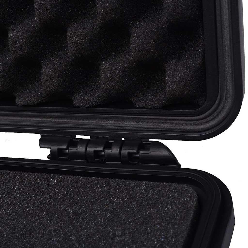 Mangloder - Valigetta universale nera, 27 x 24,6 x 12,4 cm, con guscio rigido, impermeabile, antiurto, con inserti in schiuma, ideale per fotocamera, obiettivo, accessori, outdoor, viaggi, protezione