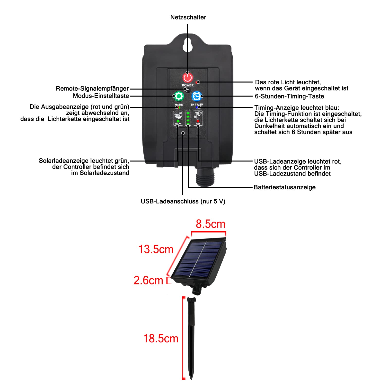 Rete di luci a energia solare, 250 LED, luce bianca calda, 3 x 2 m, 8 modalità con telecomando, tenda luminosa, per esterni e interni, decorazione per Halloween, Natale, matrimonio