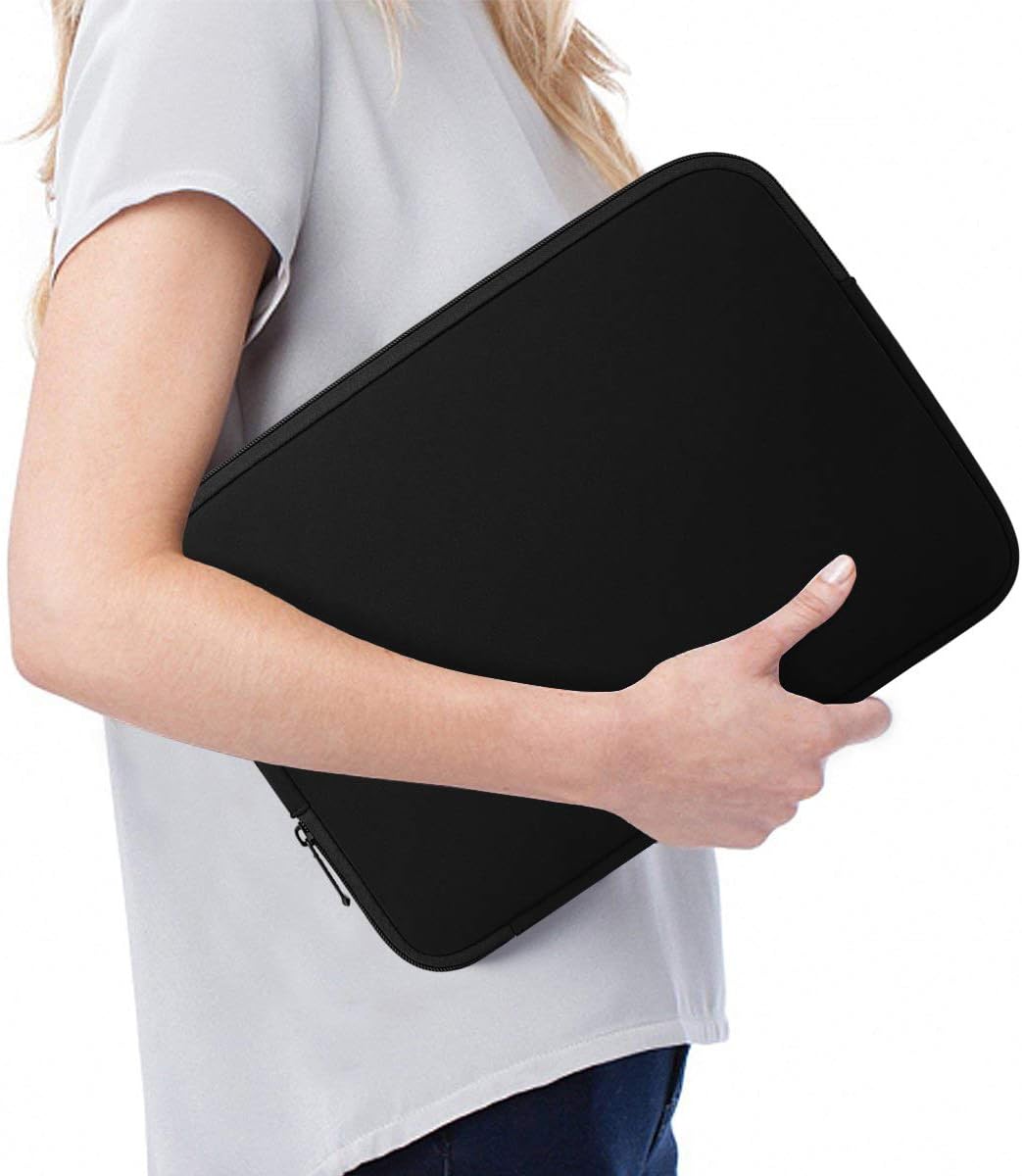 Arvok [Upgraded Version] 13-13.3 Inch Laptop Sleeve with Corner Zipper for Charging & Internal Pocket Water resistant Neoprene Notebook Computer Pocket Tablet Briefcase Carrying Bag （Black）