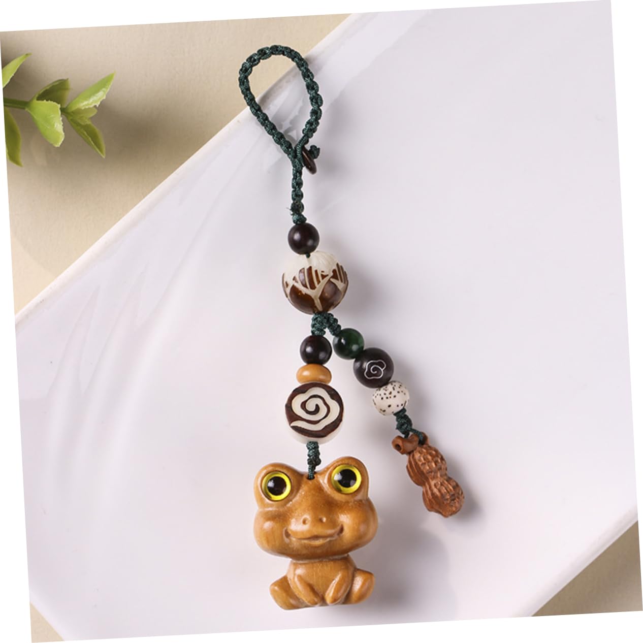 SOIMISS 5pezzi Portachiavi Legno Forma Di Animale Charm Decorativo Per Borsa e Zaino Portachiavi Legno Di Sandalo Con Simpatico Design Di Rana Per Donne e Appassionati Di Accessori Unici