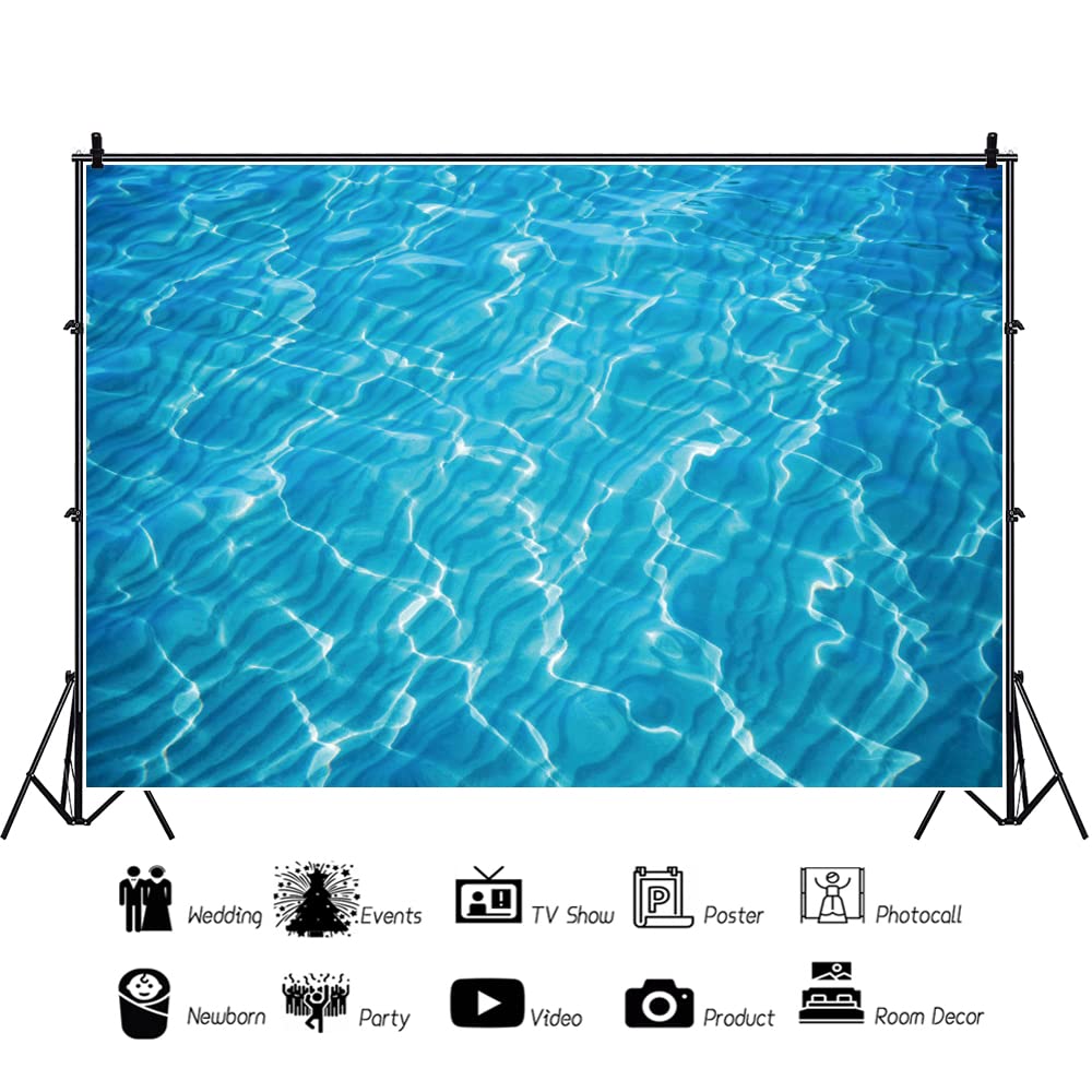 Niebieska Woda Morska Tło Studio 300 x 200 cm - Ocean Fotografia Baner, Basen Impreza Dekoracja, Budka Fotograficzna Rekwizyty do Studia