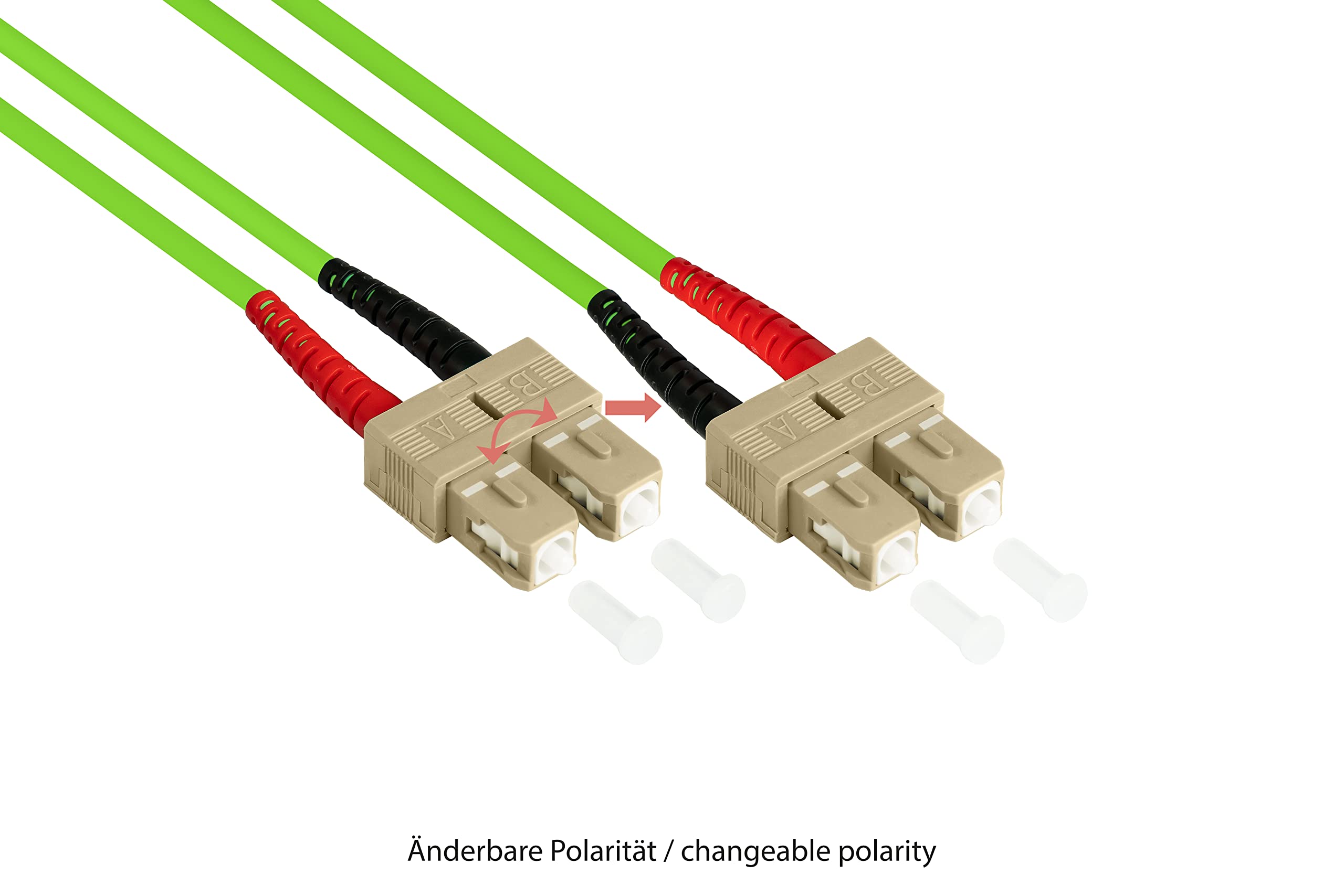 Kabelmeister Duplex OM5 - Cable de Fibra óptica (15 m, Conector SC a SC, multimodo 50/125, 1/10/40/100 Gigabit Ethernet, Fibra óptica, Cable de conexión, Calidad de KABELMEISTER