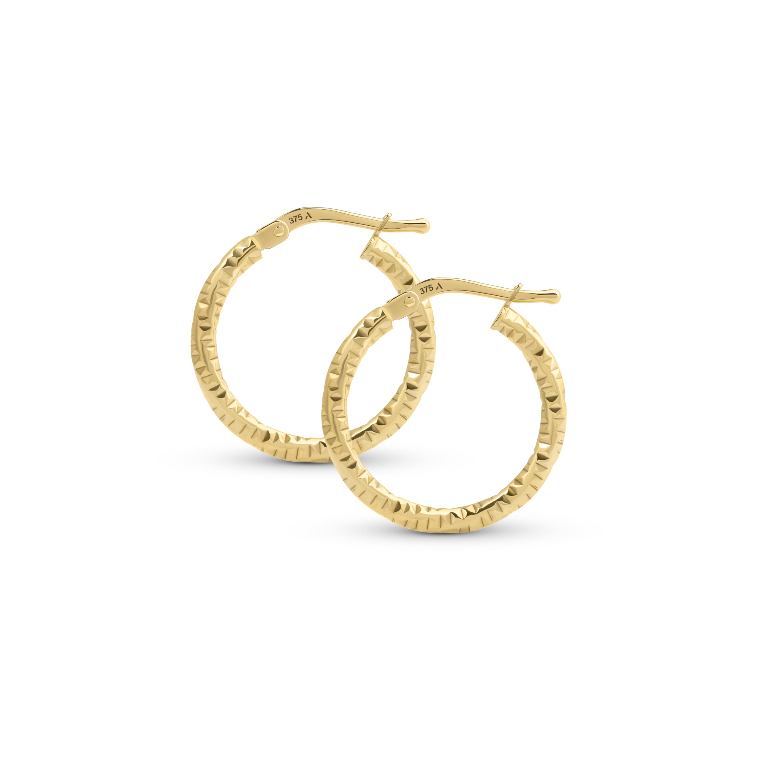 Amberta Allure Orecchini a Cerchio Intrecciati in Oro 9 Carati per Donna