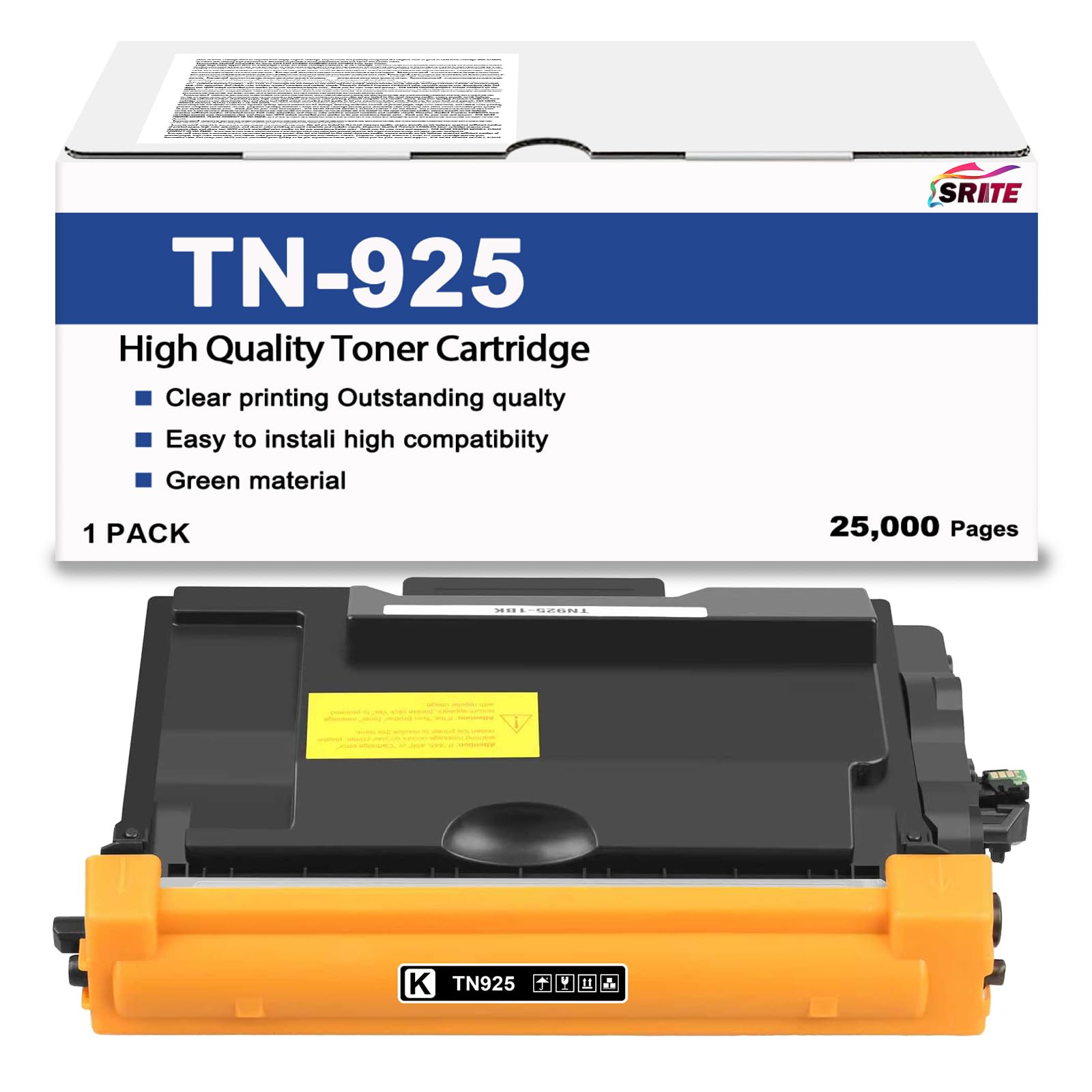 SRITE TN925 TN-925 Black Toner Cartridge Replacement for HL-L6415DWT HL-L6415DW MFC-L6915DW Printer(1-Pack)