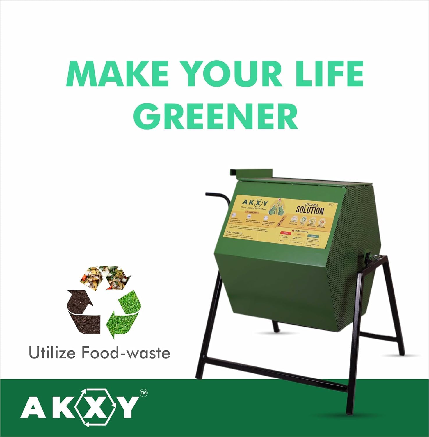 AKXY Home Composter - Turn Waste to Compost -3