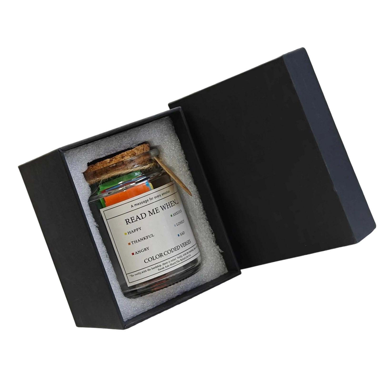Quran Verses Jar for Daily Inspiration and Emotional Heal Meaningful Eid Ramadans Decors Prayer and Meditations Aid