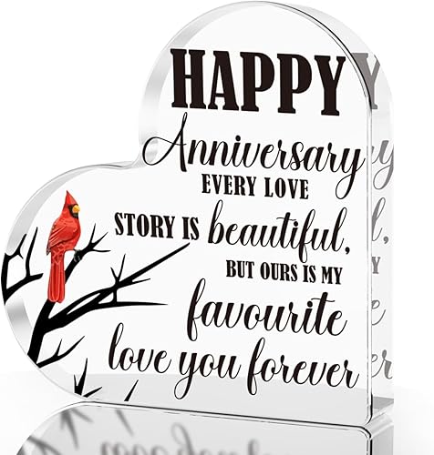 Regalos para mujeres, esposa, marido, novia, corazón, recuerdo, acrílico, decoración de escritorio, regalos para él, ella, pareja, regalos