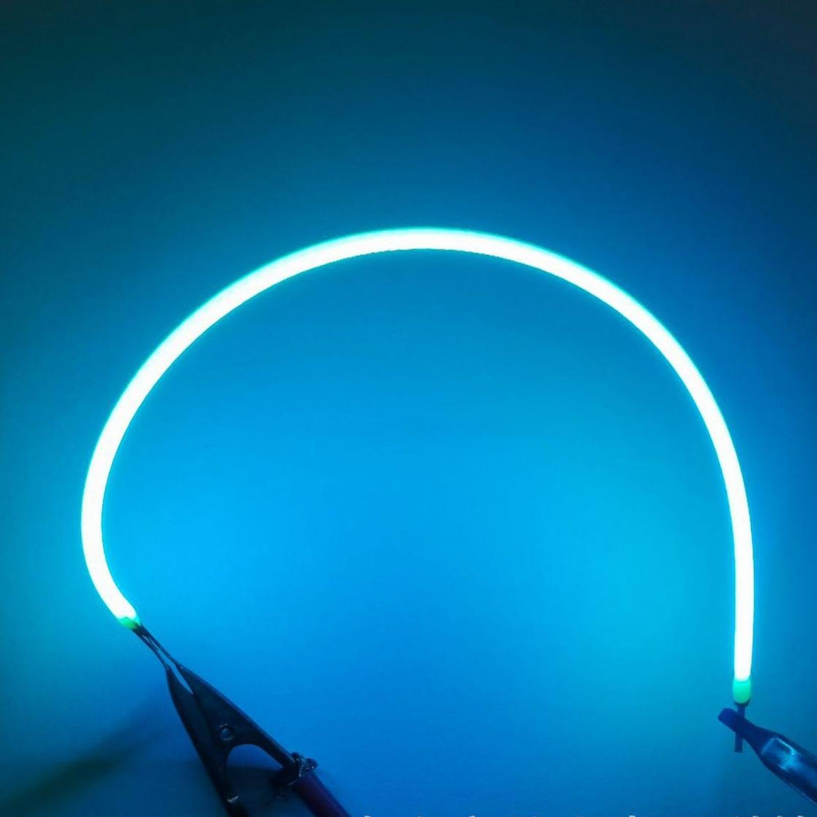 OakGlow 10-Pack 3V Flexible LED Filament 60-300mm - 2200K-6500K + RGB Colors, CRI>80 for Edison Bulbs & DIY Lighting 185mm Iceblue