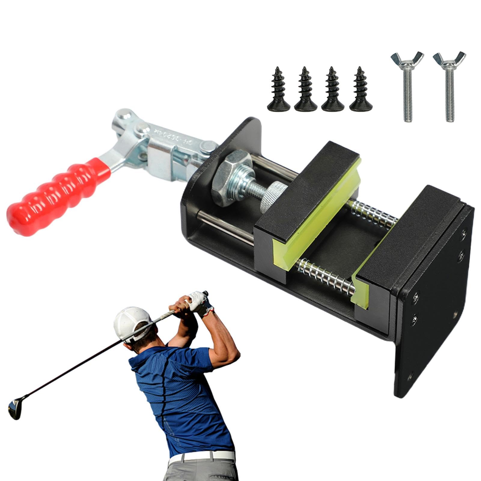 Abrazadera de palo de golf, abrazadera para palo de golf, herramienta de tornillo de banco de golf – Quick Shaft Clamp Grip Remover accesorios de taller para golfistas de todos los niveles