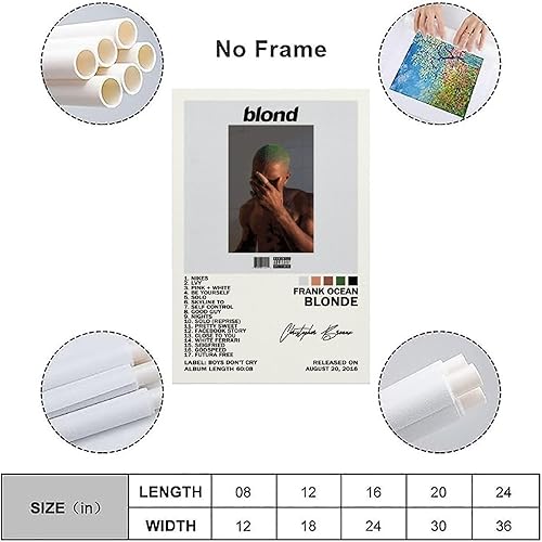 Miniatura 3 de EASSL Póster rubio para portada de álbum, pósteres de lienzo para pared, pintura de dormitorio, 16 x 24 pulgadas