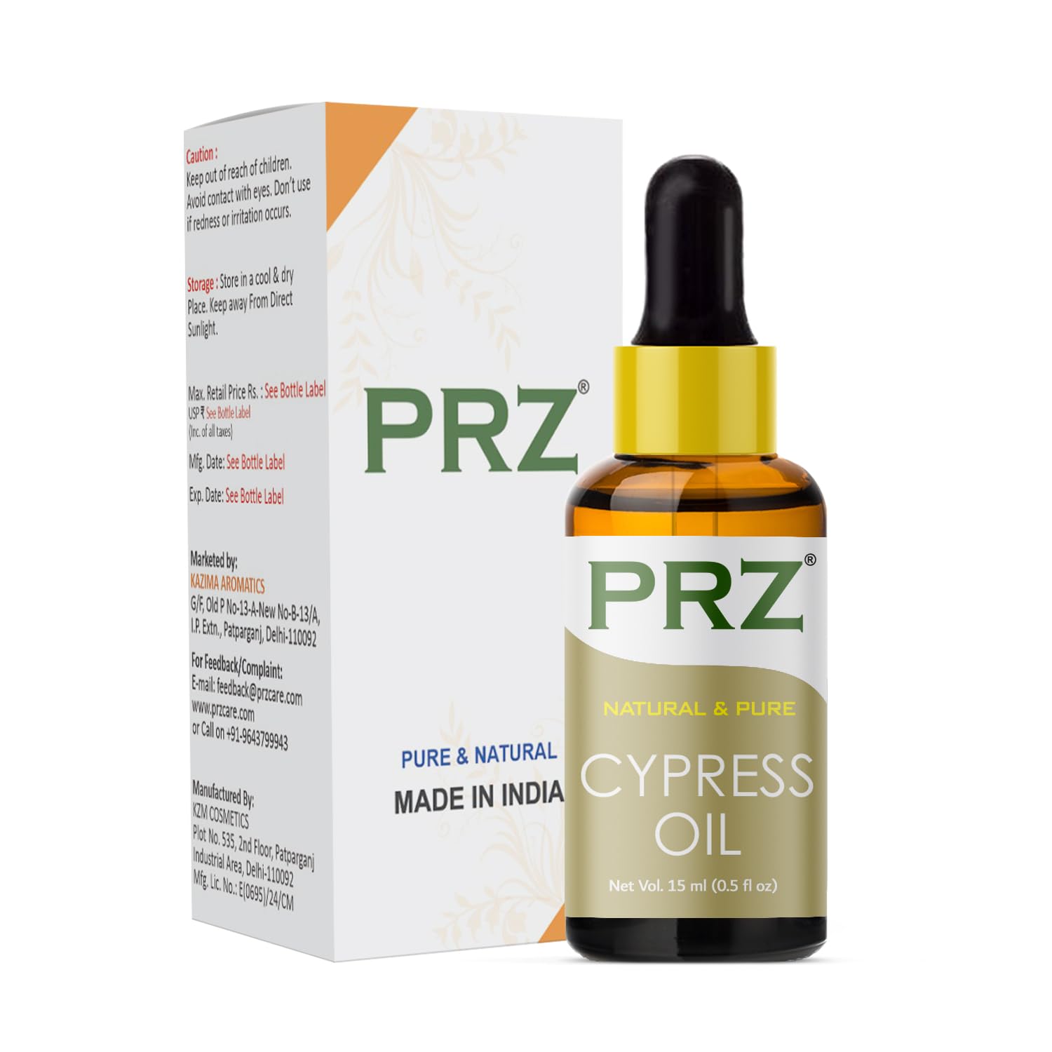 PRZ Cypress Essential Oil - Pure Natural & Therapeutic Grade Oil for Aromatherapy, Skin Care & Hair Care, 15 ml (B079FT4M7D) Amazon Price History, Amazon Price Tracker