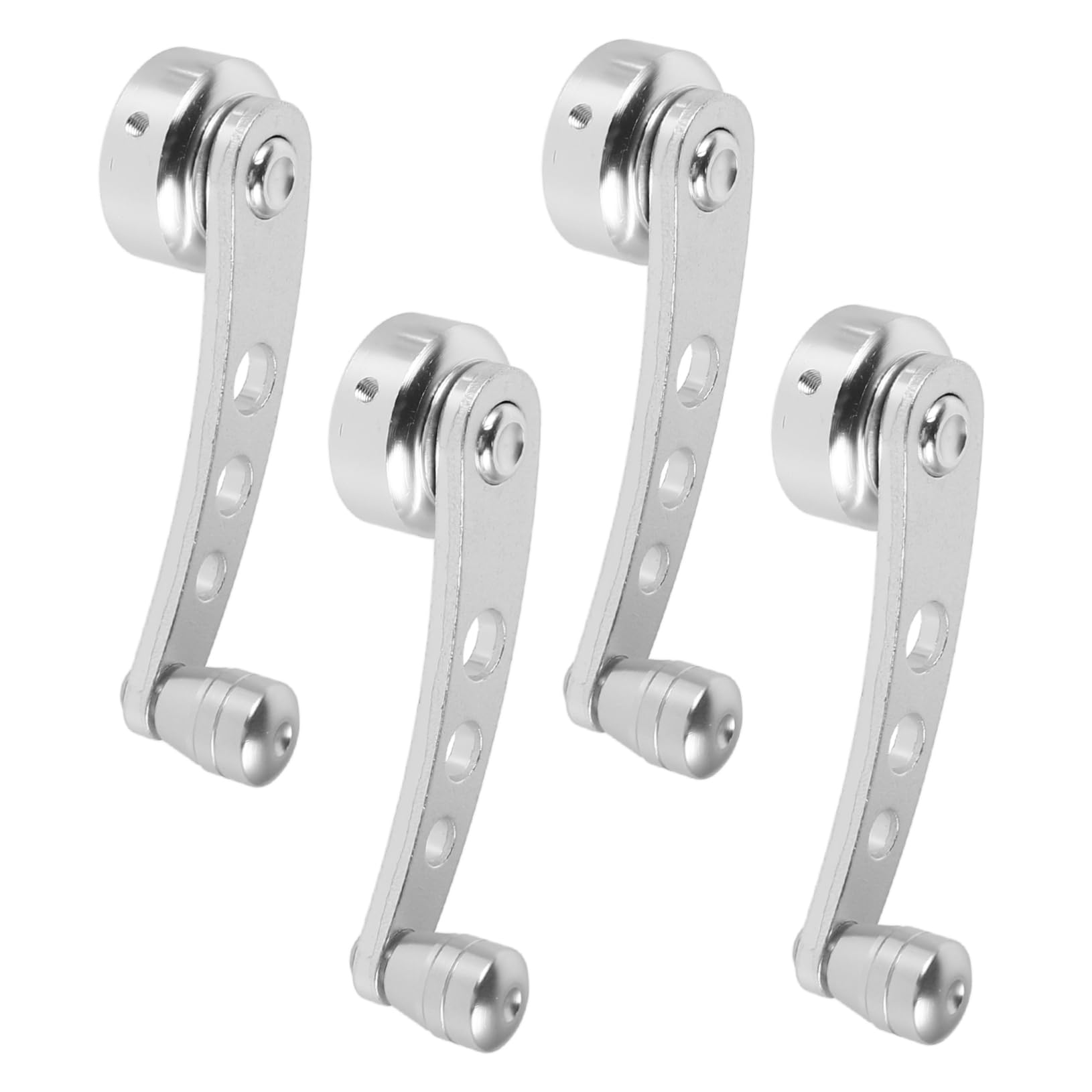 Zerodeko 4 Stück Autofensterkurbelgriffe Silber, aus Aluminiumlegierung