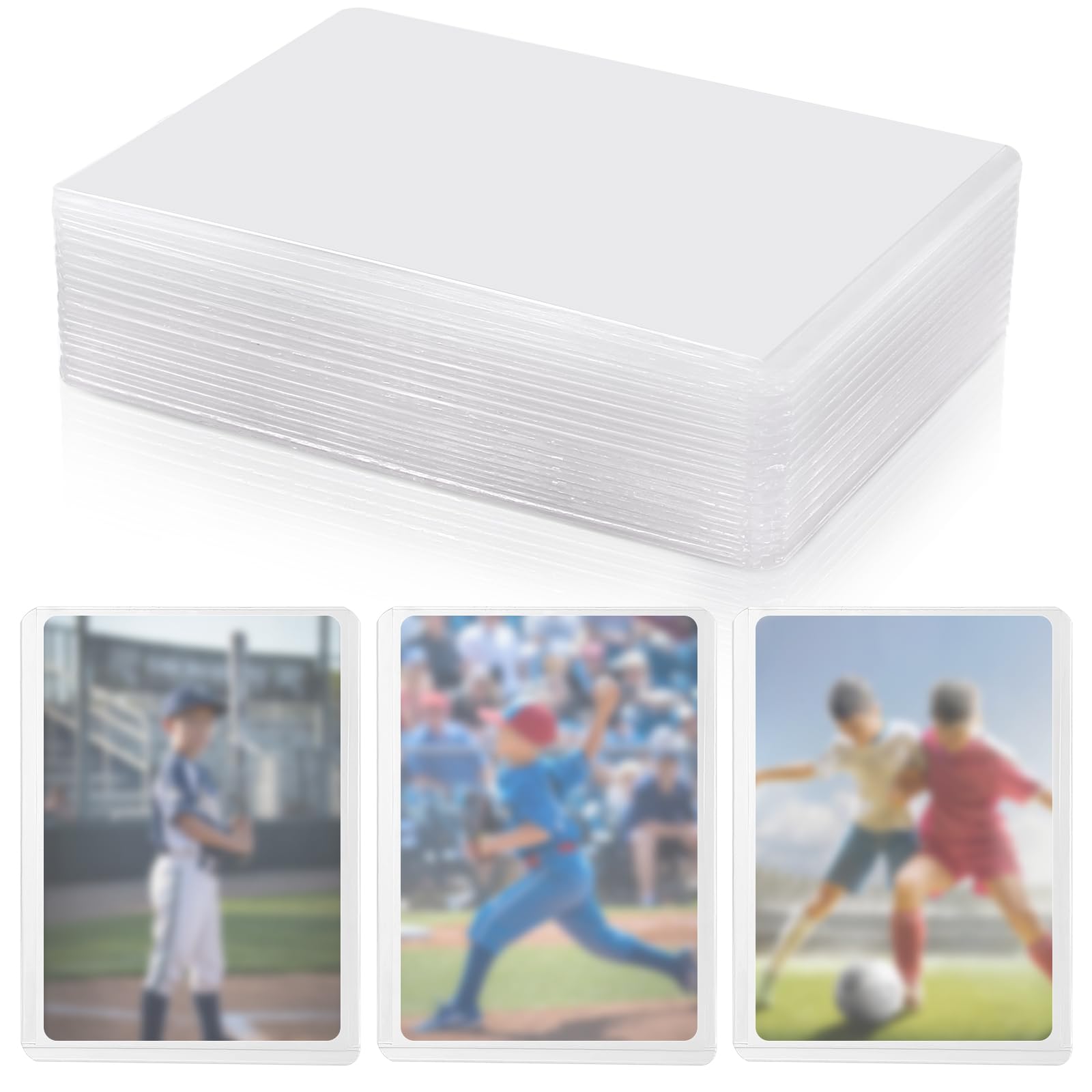 LEMESO Toploader per Carte, Top Loader 15 pz per Protezione Carta Porta Carte da Collezione, Photocards Kpop, per Esposizione, Trading di Carta