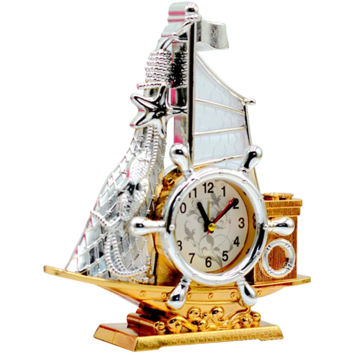 Didiseaon 4 Piezas Reloj Despertador Digital de Sobremesa Forma de Barco