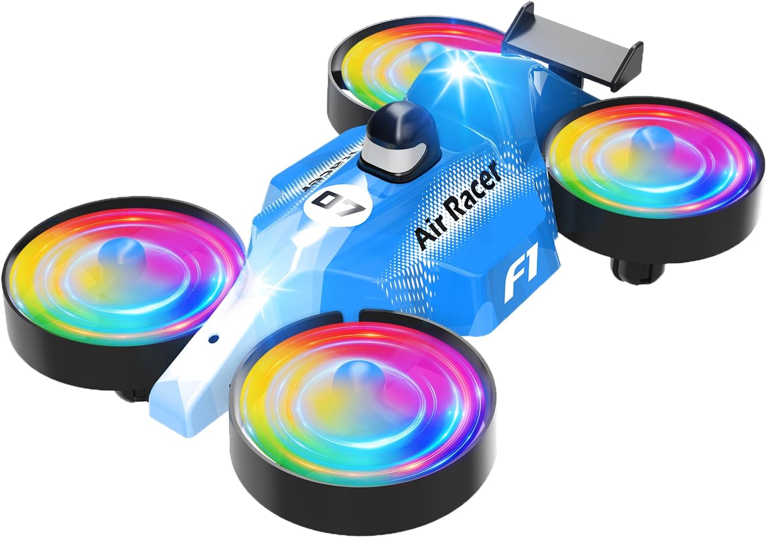 LM07 Mini Drone for Kids, Small Indoor RC Quadcopter, LED Drones for Beginners with Air-Ground Dual Mode Switch, Auto Hovering, 360° Flip, Headless Mode, 2 Batteries, Toy Gift for Boys and Girls