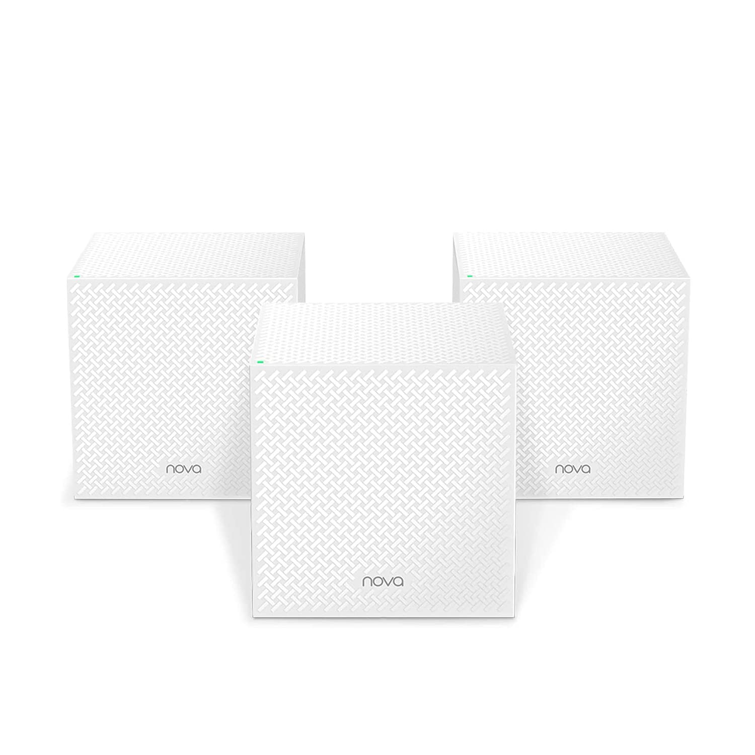 Tenda Nova WiFi Mesh AC2100 MW12 - Sistema Mesh WiFi Tri-Banda para Casas Pisos y Hogares - Cobertura de hasta 500m² - 3x3 Puertos Gigabit &100 Dispositivos - Repetidor WiFi Router- 3 Pack Blanco