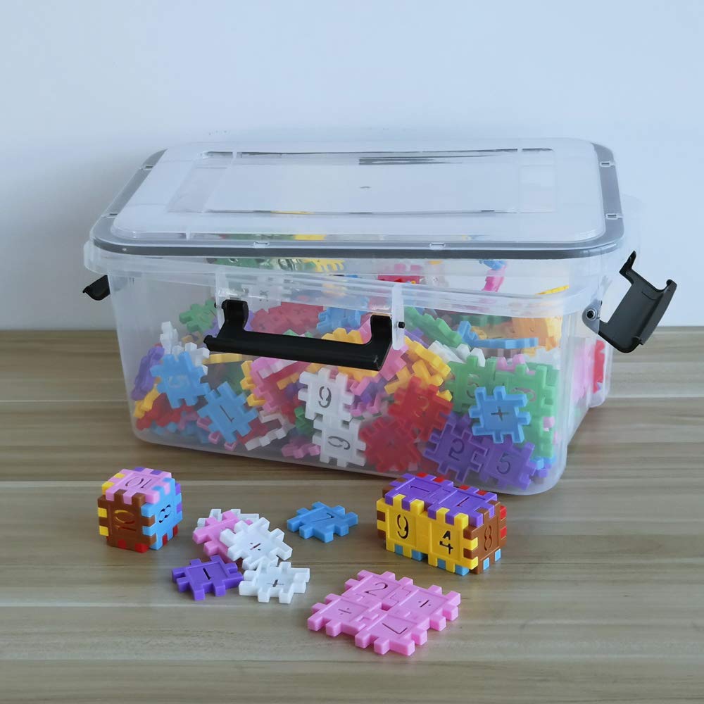 Aufbewahrungsbox Plastik mit Deckel, Transparent Kisten, 2 Stück | Aufbewahrungsbehälter für Tierfutter, robuster Kunststoff, transparente Box mit Riegel, luftdichter Behälter