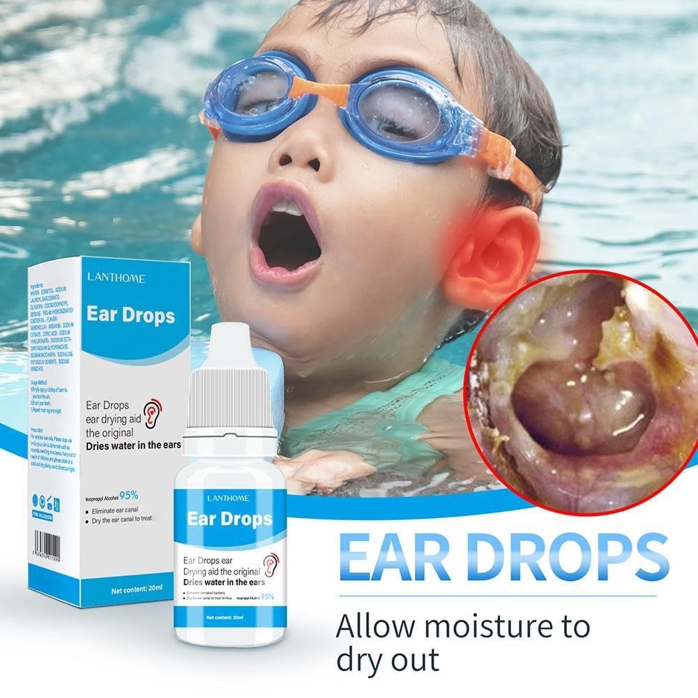 20 ml di gocce auricolari per la cura dell'otite media, gocce per il dolore all'orecchio, prurito, otite acuta, infezione batterica, rimozione, trattamento, pulizia del cerume