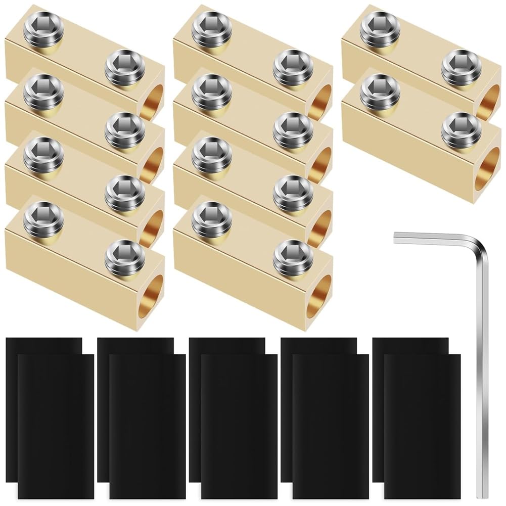 Littimoon 10Pcs Wire Connector Nut Kit 60A Copper Splicing Wiring Connector Waterproof Circuit Wire Connecting Terminal