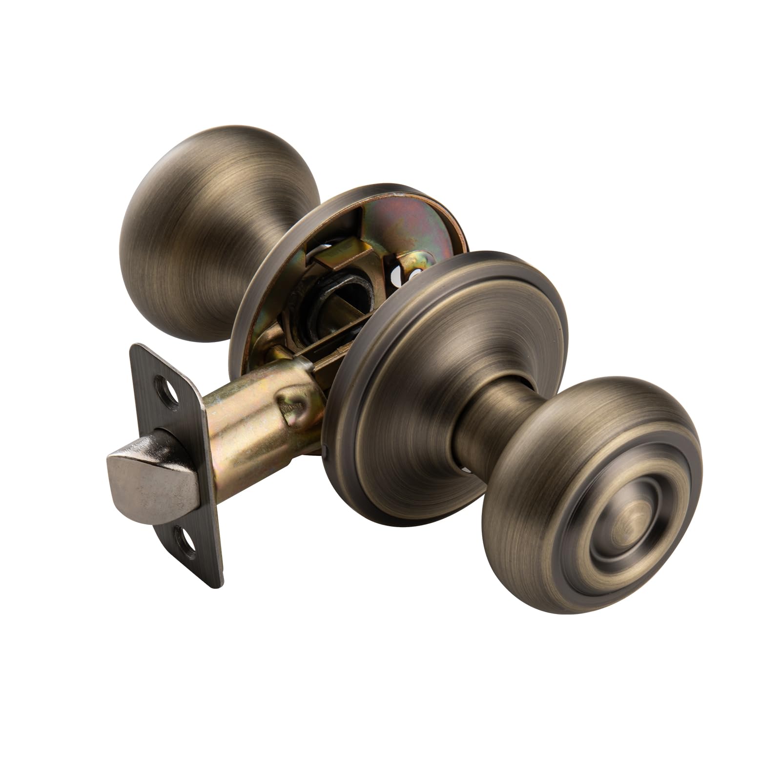 Antique Brass Door Knobs - 6 Pack -8