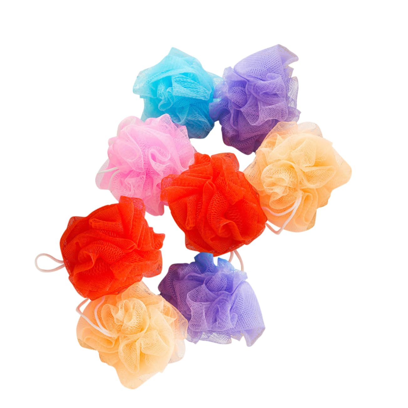 Beatifufu Mesh Shower Ball Bath Ball with Back Scrubber for Wash Shower Gel Random Color