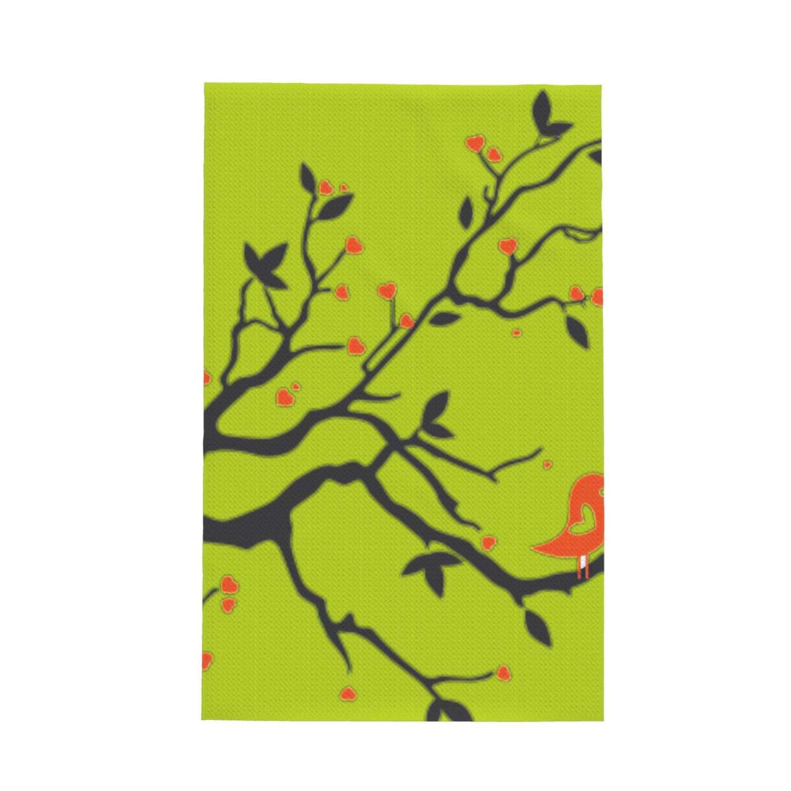 XXahnbm Loving Bird Print Waffle Kitchen Towel,Absorbent Hand Towel