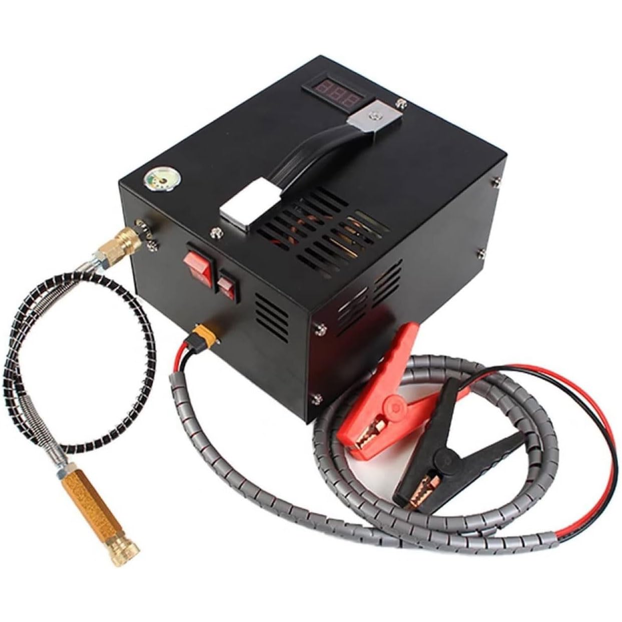 PCP Air Compressor, 4500Psi Portable High Pressure Pump,Built-in Water-Oil Separator Filter, Powered by Car 12V DC or Home 220V AC, Scuba Tank Compressor Pump for PCP Air Rifles and Airguns