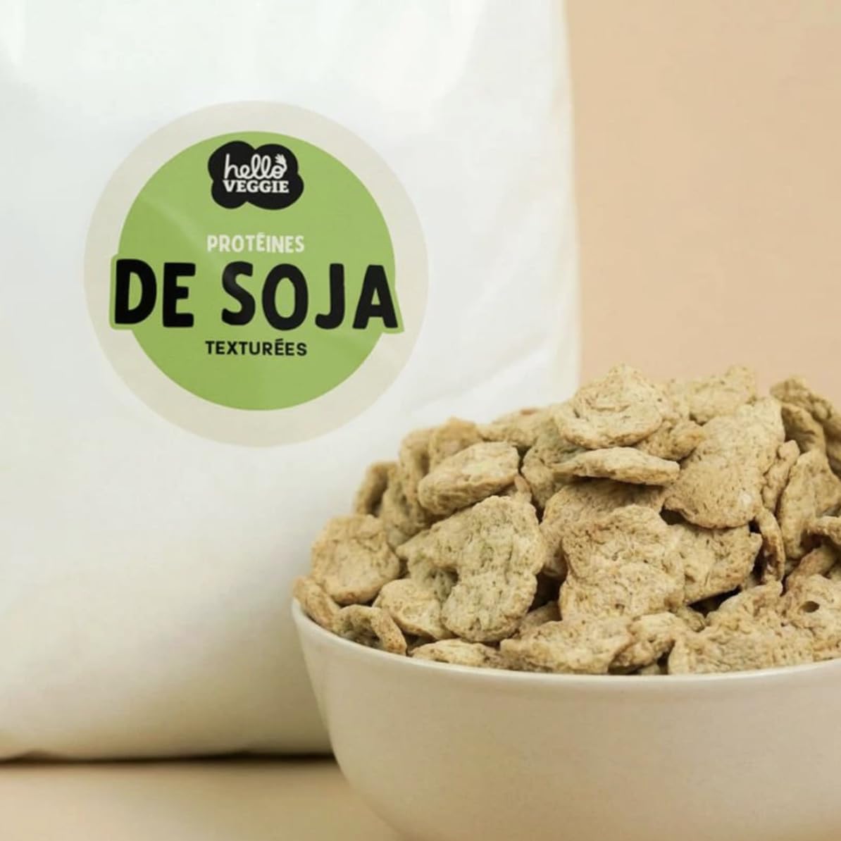 Protéines de Soja Texturées - Médaillons - 2.5kg - PST - Sans OGM - Protéines Végétales - Idéal Cuisine Healthy, Sport, Meal Prep - Nuggets Végétaux Sans Viande - Hello Veggie