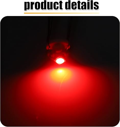 Miniatura 5 de X AUTOHAUX 10 Uds rojo T3 3030 LED 12V Panel de instrumentos de coche Dash Cluster Gauge Bulbos Luz Dashboard Indicador de advertencia Luces de