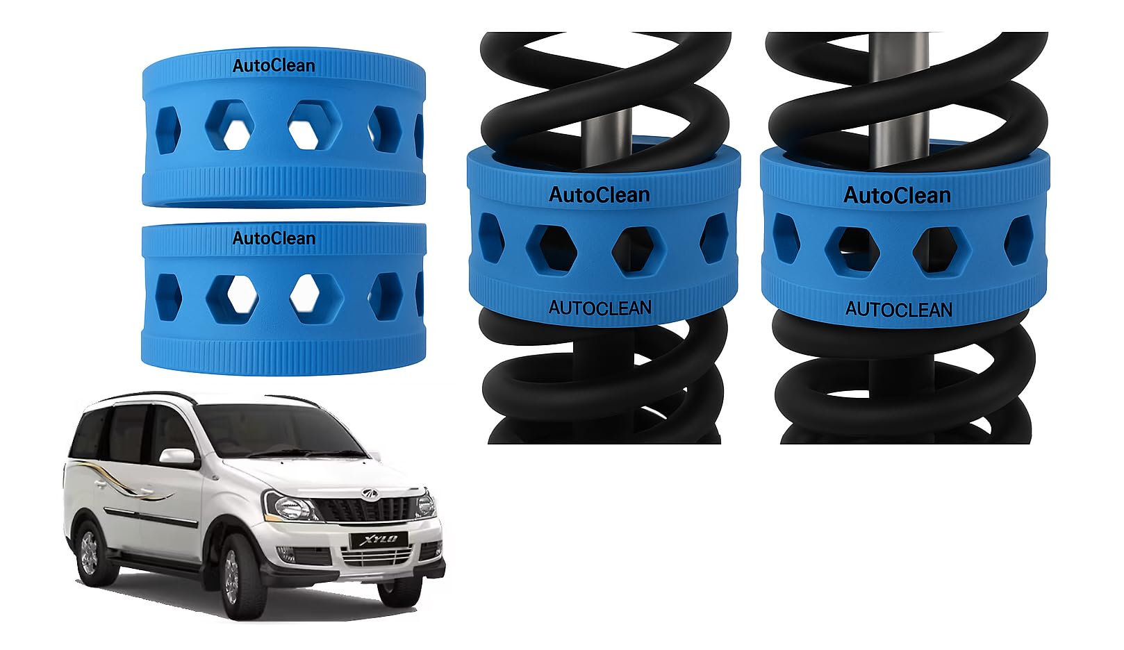 Autoclean Front Coil Spring Rubber Buffer Kit for Xylo | Size B | Increases Car Height, Shock Absorber & Suspension Stabilizer Cushioner-picture-16