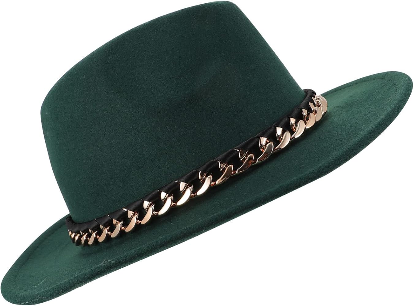 NEW - Chain Jazz Hat Fedora Summer Elegant Chain Strap Straw Hat Summer Straw Hat Jazz Top Outdoor  main image 4