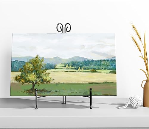 Miniatura 4 de Soportes de placa de 10 pulgadas para exhibición, marco de metal negro para fotos y placa decorativa, soporte de exhibición de caballete plegable