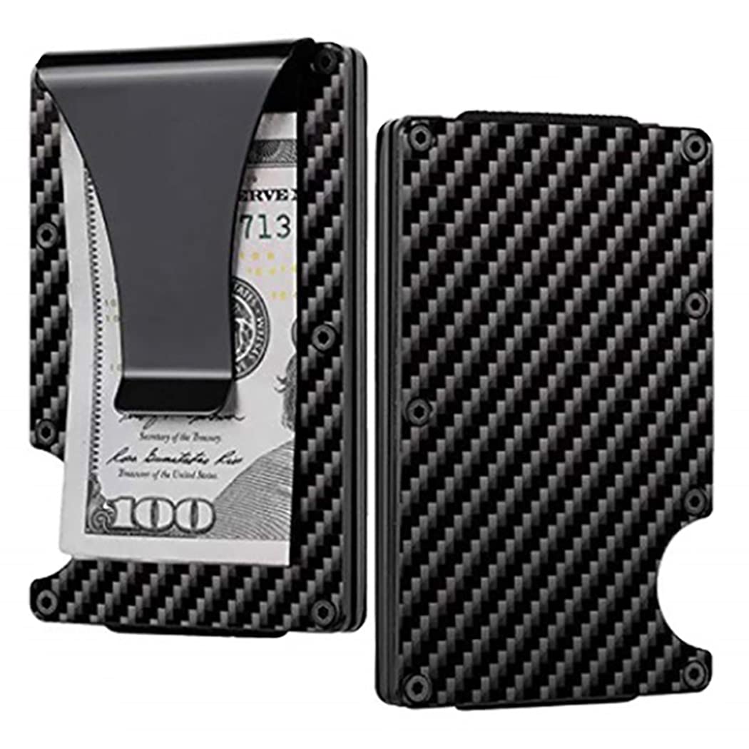 Licogel Card Wallet Money Clip Portable Solid Color Simple Carbon Fiber Thin Credit Card Case Businessmen Id Trip Organizer Rustproof Compact-image-34