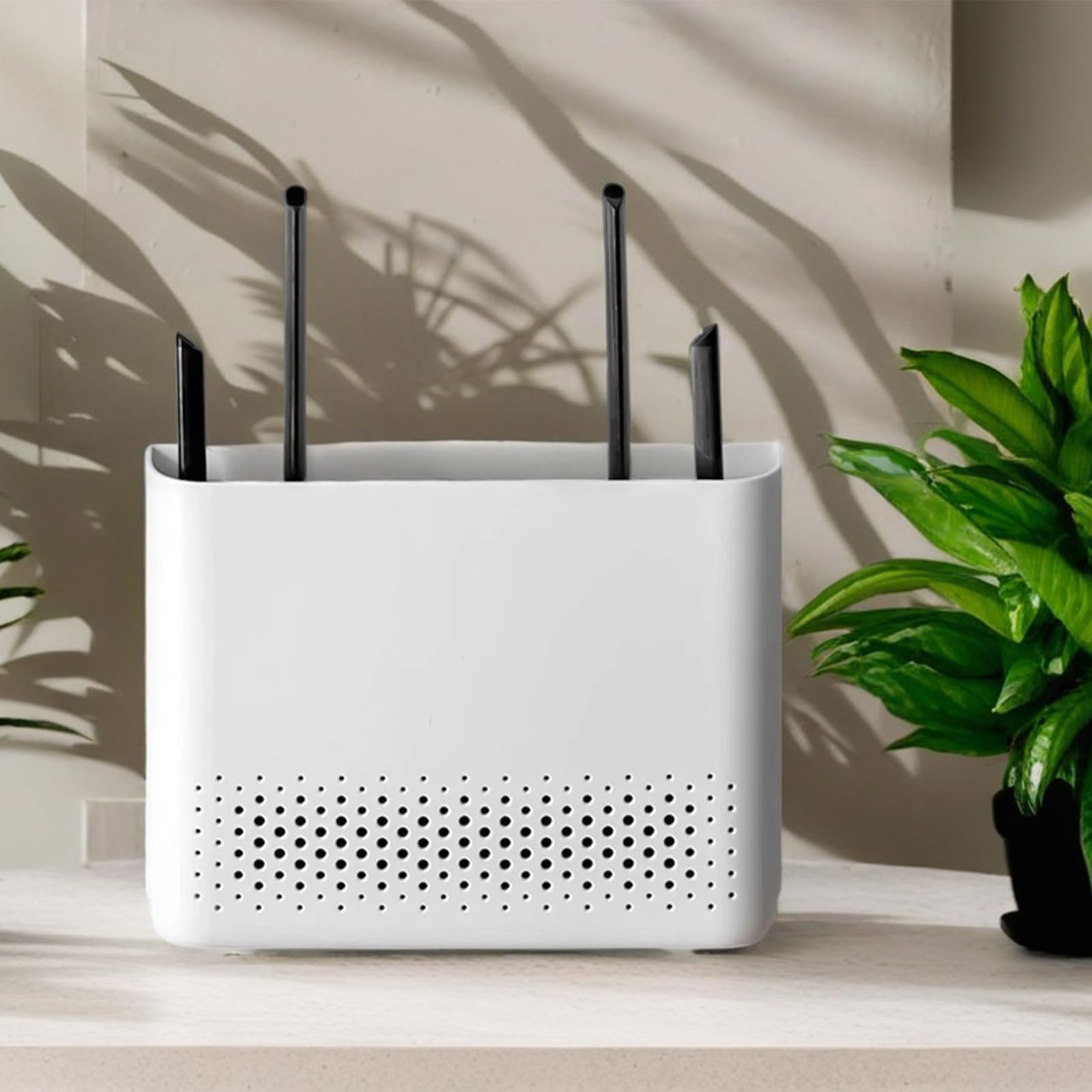 CEWROM Router Box, ukryty router, montowany na ścianie, dekoracja ścienna, organizator kabelów, stojak WiFi