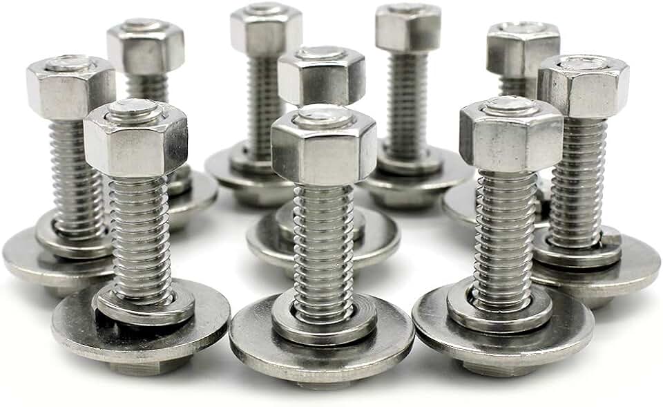Stainless Steel SS Threaded Stud Nut Bolt, For Industrial, Grade SS304, Rs 35 /piece ID