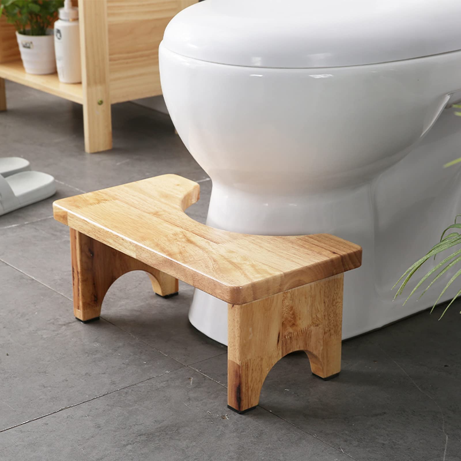 Sgabello Per WC Regolabile - In Legno E Ferro, Pieghevole, Per Comfort In Bagno - Foto 6