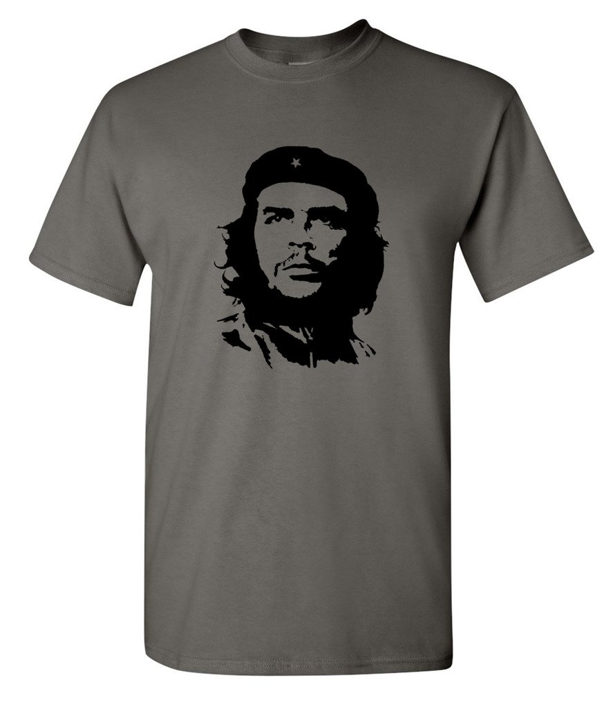 Zappatee Men's Charcoal Grey Che Guevara T Shirt - Classic Retro Tee M