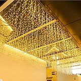 FTON LED Icicle Lights, 13FT 96 LEDs Fairy String Lights Plug in Extendable Curtain 8 Modes...
