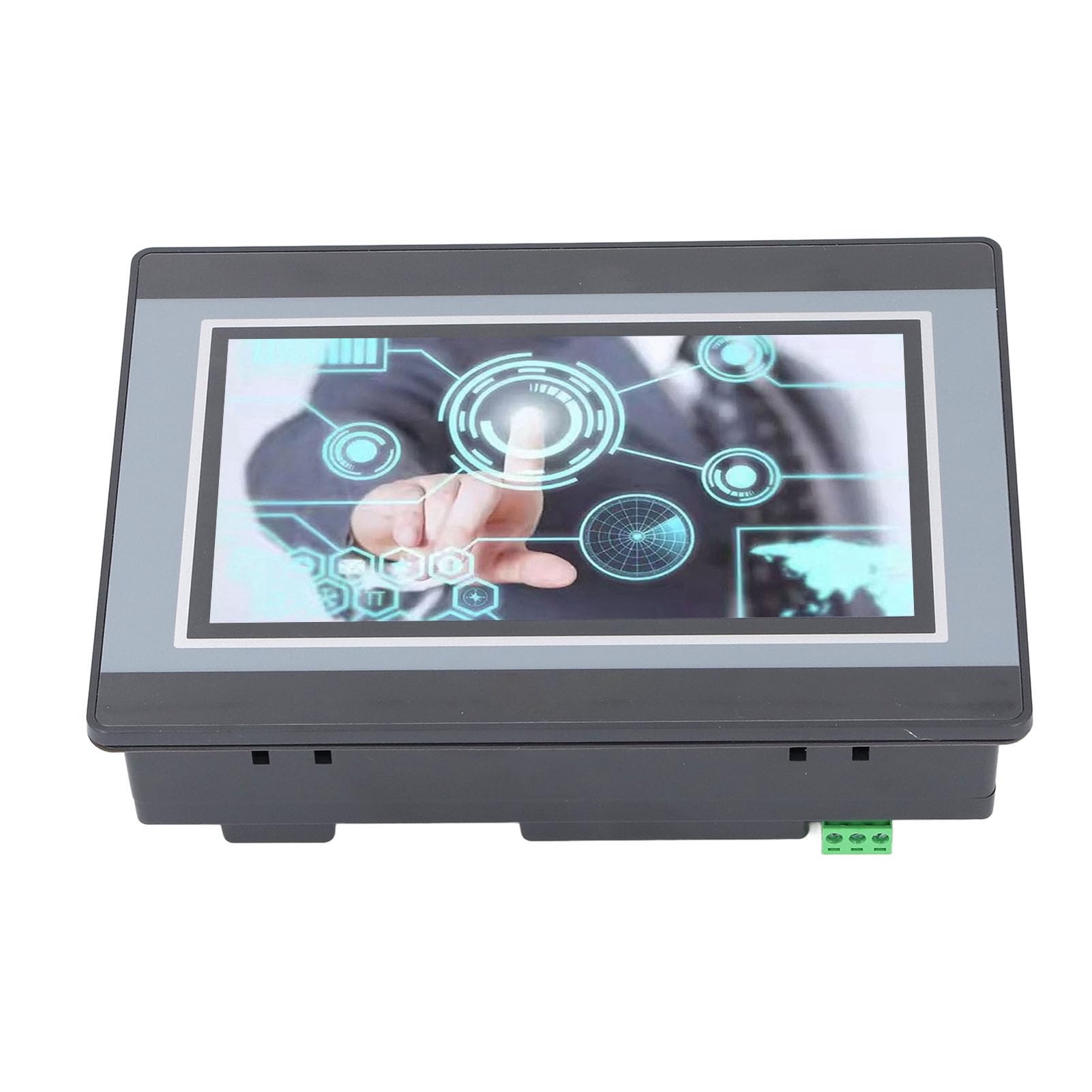 Placa Todo en HMI PLC, Monitor de Pantalla Táctil con Módulo de Pantalla TFT LCD de 7 Pulgadas, Módulo de Salida de relé de 12 Entradas y 8 Salidas, DC24V 5A para FX3U 20 40