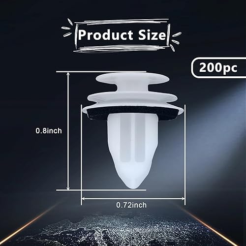 Miniatura 3 de Juego de 200 clips decorativos para panel de puerta de automóvil, hebilla de panel decorativo, repuesto de clip de nailon para automóvil, camión,