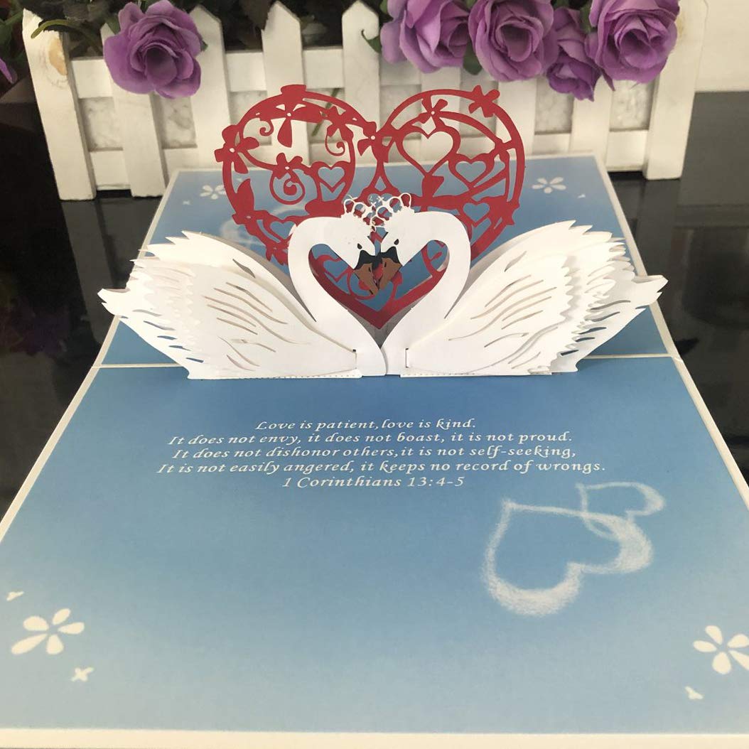 Tarjeta De Boda Religiosa Con Corazones Y Versículo Bíblico | Lámina De Oro | DíaSpring Nueva | Multicolor