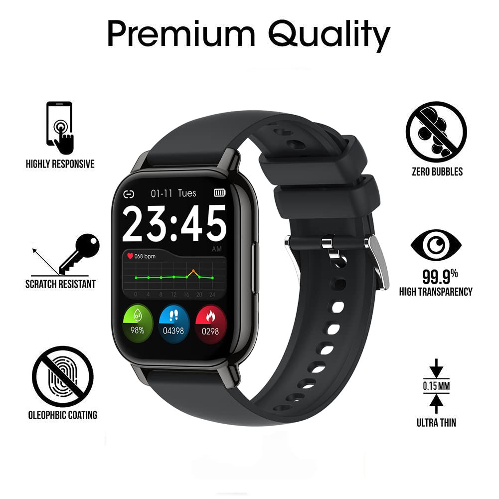 6 Pellicole Protettive Per Smartwatch Popglory P66 1.85'' - Anti-Graffio E Anti-Impronte - Foto 4
